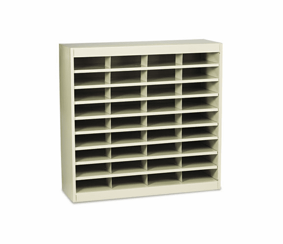 SAF9221TSR Steel/Fiberboard E-Z Stor Sorter, 36 Sections, 37 1/2 x 12 3/4 x 36 1/2, Sand By SAFCO PRODUCTS