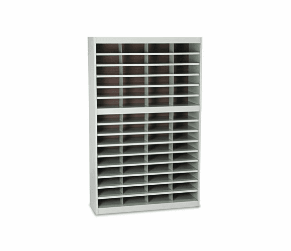 SAF9231GRR Steel/Fiberboard E-Z Stor Sorter, 60 Sections, 37 1/2 x 12 3/4 x 60, Gray By SAFCO PRODUCTS