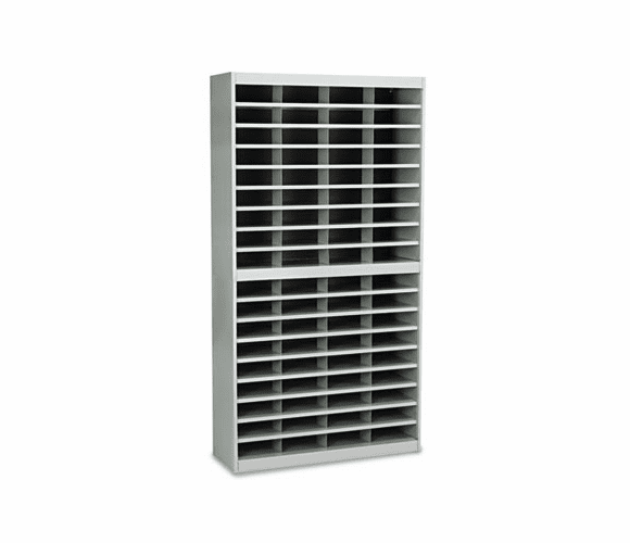 SAF9241GRR Steel/Fiberboard E-Z Stor Sorter, 72 Sections, 37 1/2 x 12 3/4 x 71, Gray By SAFCO PRODUCTS