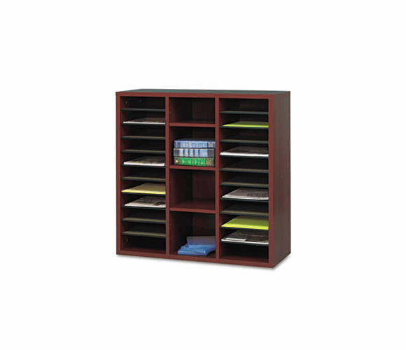 SAF9441MH Apr�s Literature Organizer, 30 x 12 x 30, Mahogany By SAFCO PRODUCTS