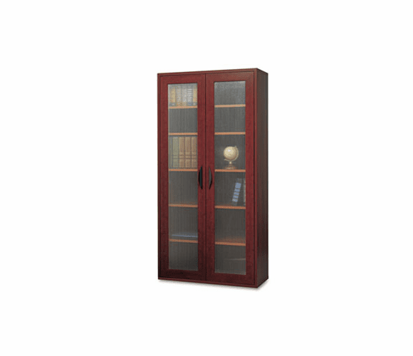 SAF9443MH Aprs Tall Two-Door Cabinet, 29-3/4w x 11-3/4d x 59-1/2h, Mahogany By SAFCO PRODUCTS