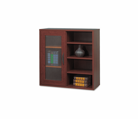 SAF9444MH Aprs Single-Door Cabinet w/Shelves, 29-3/4w x 11-3/4d x 29-3/4h, Mahogany By SAFCO PRODUCTS