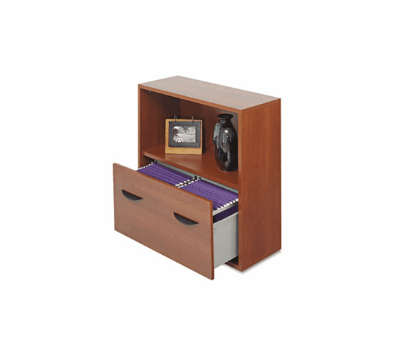 SAF9445CY Aprs File Drawer Cabinet With Shelf, 30w x 12d x 30h, Cherry By SAFCO PRODUCTS