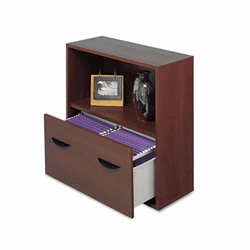 SAF9445MH Aprs File Drawer Cabinet With Shelf, 30w x 12d x 30h, Mahogany By SAFCO PRODUCTS