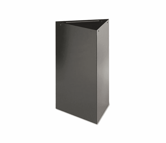 SAF9551BL Trifecta Receptacle 30 Inch High Base, Triangular, 17 gal, Black By SAFCO PRODUCTS