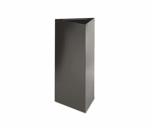 SAF9553BL Trifecta Receptacle 38 Inch High Base, Triangular, 21 gal, Black By SAFCO PRODUCTS