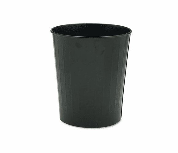 SAF9604BL Fire-Safe Wastebasket, Round, Steel, 23 1/2 qt, Black By SAFCO PRODUCTS