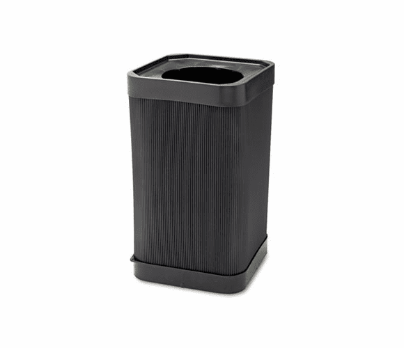 SAF9790BL At-Your Disposal Top-Open Waste Receptacle, Square, Polyethylene, 38 gal, Black By SAFCO PRODUCTS