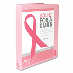 SAM10051 Breast Cancer Awareness View Binder, 1" Capacity, Pink By SAMSILL CORPORATION