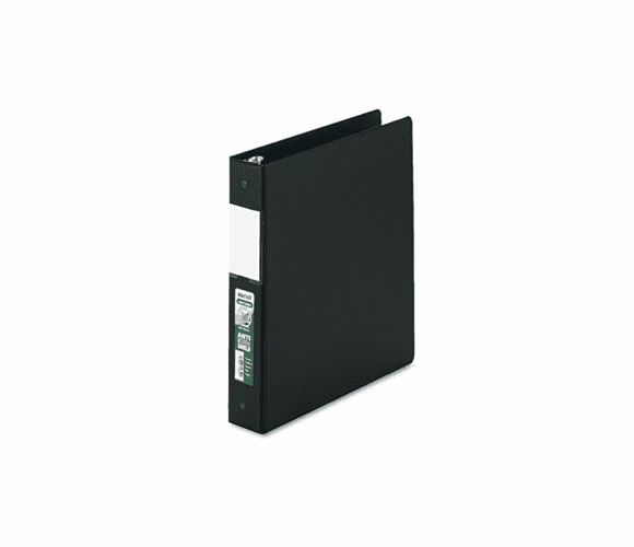 SAM14350 Clean Touch Antimicrobial Locking Round Ring Binder, Ltr Size, 1-1/2" Cap, Black By SAMSILL CORPORATION