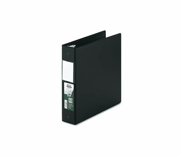 SAM14360 Clean Touch Antimicrobial Locking Round Ring Binder, 11 x 8-1/2, 2" Cap, Black By SAMSILL CORPORATION