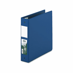 SAM14362 Clean Touch Antimicrobial Locking Round Ring Binder, 11 x 8-1/2, 2" Cap, DK Blue By SAMSILL CORPORATION
