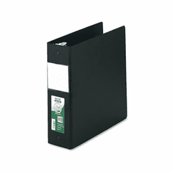 SAM14380 Clean Touch Antimicrobial Locking Round Ring Binder, 11 x 8-1/2, 3" Cap, Black By SAMSILL CORPORATION
