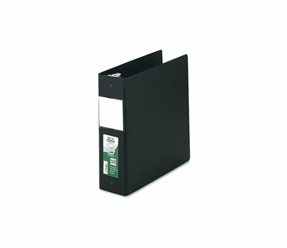 SAM14380 Clean Touch Antimicrobial Locking Round Ring Binder, 11 x 8-1/2, 3" Cap, Black By SAMSILL CORPORATION