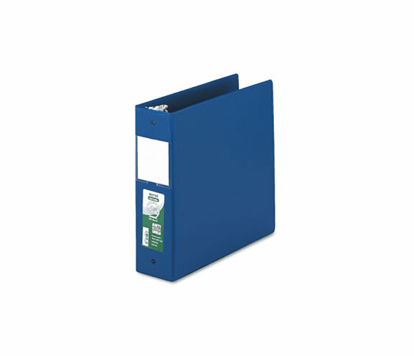 SAM14382 Clean Touch Antimicrobial Locking Round Ring Binder, 11 x 8-1/2, 3" Cap, DK Blue By SAMSILL CORPORATION
