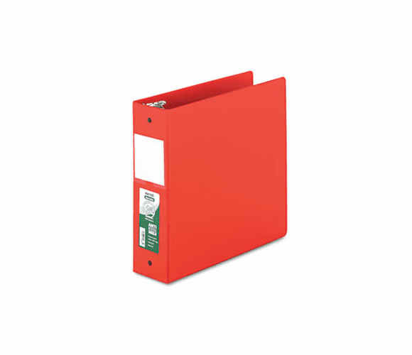 SAM14383 Clean Touch Antimicrobial Locking Round Ring Binder, 11 x 8-1/2, 3" Cap, Red By SAMSILL CORPORATION