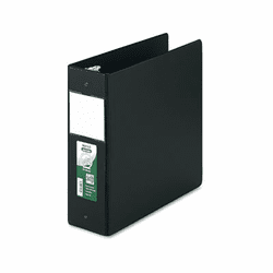 SAM14390 Clean Touch Antimicrobial Locking Round Ring Binder, 11 x 8-1/2, 4" Cap, Black By SAMSILL CORPORATION