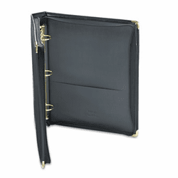 SAM15250 Classic Collection Zippered Ring Binder, 11 x 8-1/2, 1-1/2" Capacity, Black By SAMSILL CORPORATION