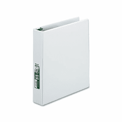 SAM16257 Clean Touch Locking D-Ring View Binder, 1-1/2" Capacity, White By SAMSILL CORPORATION
