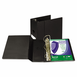 SAM16300 Clean Touch Antimicrobial Locking D-Ring Binder, 11 x 8-1/2, 5" Capacity, Black By SAMSILL CORPORATION
