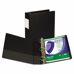 SAM16360 Clean Touch Antimicrobial Locking D-Ring Binder, 11 x 8-1/2, 2" Capacity, Black By SAMSILL CORPORATION