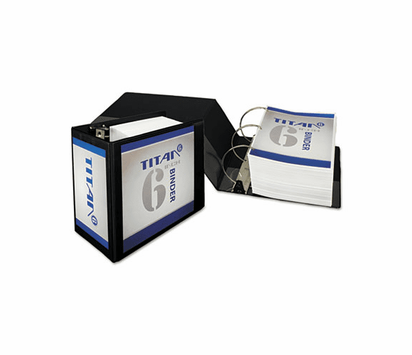 SAM16420 Nonstick D-Ring View Binder, 11 x 8-1/2" 6" Capacity, Black By SAMSILL CORPORATION