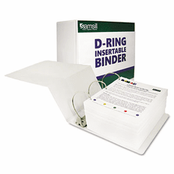 SAM16427 Nonstick D-Ring View Binder, 11 x 8-1/2, 6" Capacity, White By SAMSILL CORPORATION