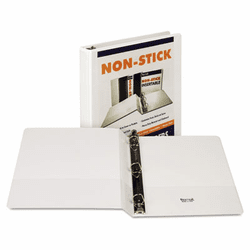 SAM16437 Nonstick D-Ring View Binder, 11 x 8-1/2, 1" Capacity, White By SAMSILL CORPORATION