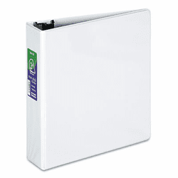 SAM16487 Nonstick D-Ring View Binder, 11 x 8-1/2, 3" Capacity, White By SAMSILL CORPORATION