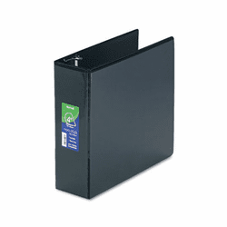 SAM16490 Nonstick D-Ring View Binder, 11 x 8-1/2, 4" Capacity, Black By SAMSILL CORPORATION