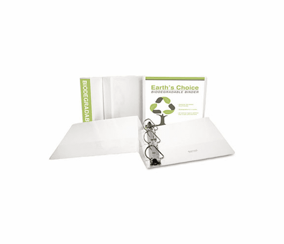 SAM16957 Earth's Choice Biodegradable Angle-D Ring View Binder, 1-1/2", White By SAMSILL CORPORATION