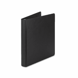 SAM17430 Contour Heavy-Duty Locking Round Ring Binder, 11 x 8-1/2, 1" Capacity, Black By SAMSILL CORPORATION