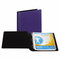 SAM17452 Contour Heavy-Duty Locking Round Ring Binder, 11 x 8-1/2, 1-1/2" Cap, Dark Blue By SAMSILL CORPORATION