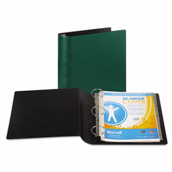 SAM17455 Contour Heavy-Duty Locking Round Ring Binder, 11 x 8-1/2, 1-1/2" Cap, Green By SAMSILL CORPORATION