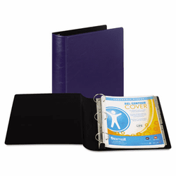 SAM17462 Contour Heavy-Duty Locking Round Ring Binder, 11 x 8-1/2, 2" Cap, Dark Blue By SAMSILL CORPORATION