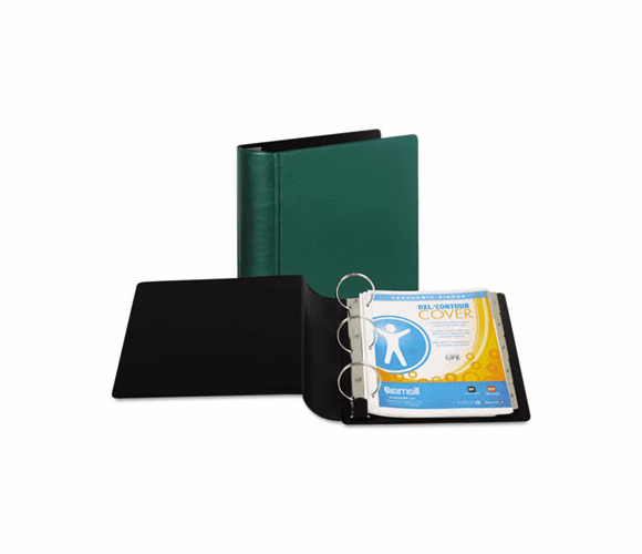 SAM17485 Contour Heavy-Duty Locking Round Ring Binder, 11 x 8-1/2, 3" Capacity, Green By SAMSILL CORPORATION