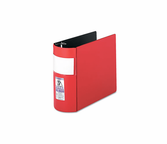 SAM17603 Top Performance DXL Locking D-Ring Binder With Label Holder, 5" Capacity, Red By SAMSILL CORPORATION