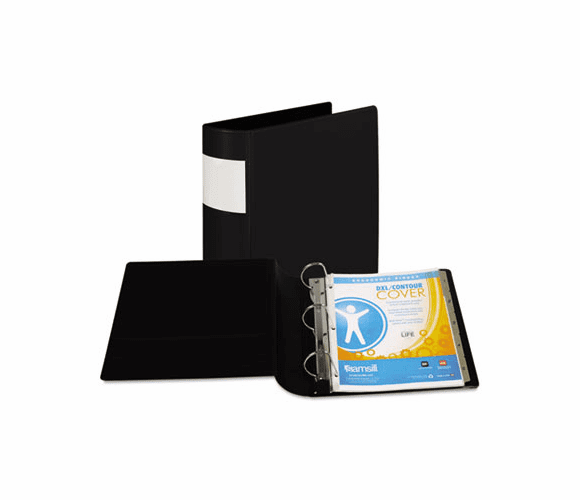 SAM17680 Top Performance DXL Locking D-Ring Binder With Label Holder, 3" Capacity, Black By SAMSILL CORPORATION