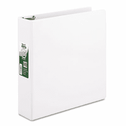 SAM18267 Clean Touch Locking Round Ring View Binder, 2" Capacity, White By SAMSILL CORPORATION