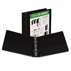 SAM18560 Economy Round Ring View Binder, 8-1/2 x 11, 2" Capacity, Black By SAMSILL CORPORATION