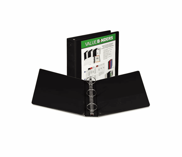 SAM18560 Economy Round Ring View Binder, 8-1/2 x 11, 2" Capacity, Black By SAMSILL CORPORATION