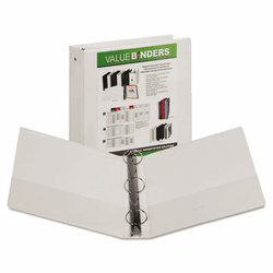 SAM18567 Economy Round Ring View Binder, 8-1/2 x 11, 2" Capacity, White By SAMSILL CORPORATION