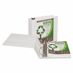 SAM18907 Earth's Choice Biodegradable Round Ring View Binder, 5" Capacity, White By SAMSILL CORPORATION