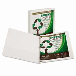 SAM18917 Earth's Choice Biodegradable Round Ring View Binder, 1/2" Capacity, White By SAMSILL CORPORATION
