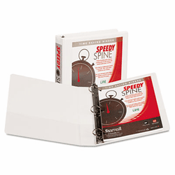 SAM19157C Speedy Spine Angle-D Ring View Binder, 11 x 8-1/2, 1-1/2" Capacity, White By SAMSILL CORPORATION