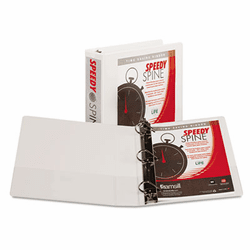 SAM19167C Speedy Spine Angle-D Ring View Binder, 11 x 8-1/2, 2" Capacity, White By SAMSILL CORPORATION