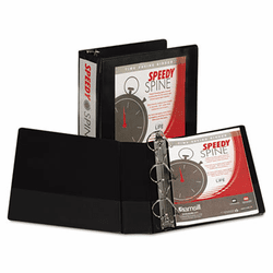 SAM19180C Speedy Spine Angle-D Ring View Binder, 11 x 8-1/2, 3" Capacity, Black By SAMSILL CORPORATION