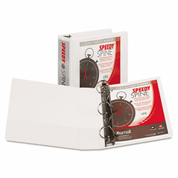 SAM19187C Speedy Spine Angle-D Ring View Binder, 11 x 8-1/2, 3" Capacity, White By SAMSILL CORPORATION