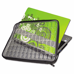 SAM36012 Altego Clear Laptop Sleeve, Neoprene, 17 1/2 x 1 1/8 x 11 1/16, Black By SAMSILL CORPORATION