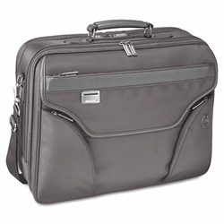 SAM39107 Microsoft Portfolio Zippered Portfolio Poly, 15-1/2 x 11-1/2 x 1-3/4, Black By SAMSILL CORPORATION